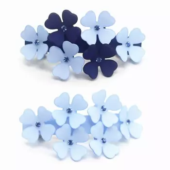 Head Flower Spring clip Acrylic Headdress Barrettes Flower Top Clip Hairpin 8*5*1.5cm