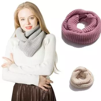 Шарф с заколкой на голову, двухпетлевой, осенний и теплый, модный, зимний шерстяной тканый шарф 55*30cm красный