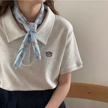 Head Scarf Small Square Scarf Flower Headband Scarf Hair Band Retro Printed Silk Scarf Women F