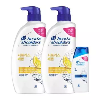 Head & Shoulders Citrus Lemon 750 мл x 2 + Deep Clean 90 мл x 1 Набор шампуней, 1 набор