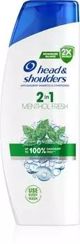 Head & Shoulders Menthol Fresh 2in1 shampoing et aprs-shampoing 2 en 1 anti-pelliculaire TU прозрачный