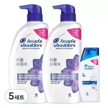 Head & Shoulders Парфюмированный свежий шампунь 750 мл x 2 + Head & Shoulders Глубоко очищающий шампунь 90 мл x 1, 5 наборов