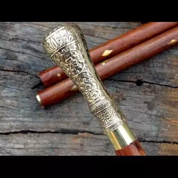 Head Walking Hiking Custom Stick Quality Wooden Walkers Royal Handle