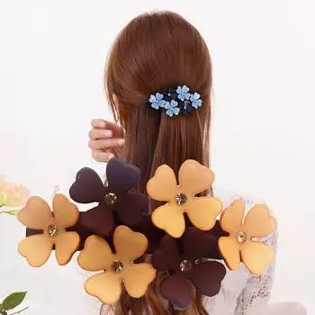 Headdress Acrylic Barrettes Hairpin Flower Top Clip Spring clip Head Flower 8*5*1.5cm