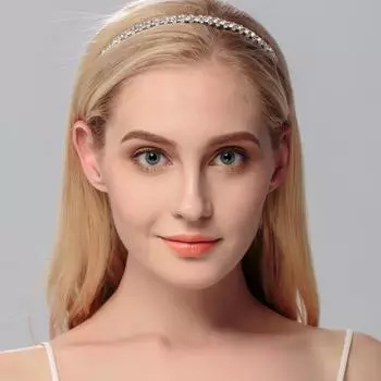 Headgear, simple headband, bridal wedding accessories, handmade alloy diamond jewelry