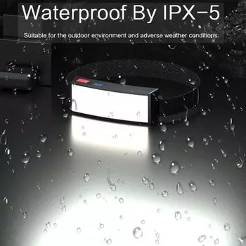 Headlamp Head Flashlight Lightweight Durable Waterproof Headlight Wide Beam High Lumens COB LED Headlamps for Camping Hiking Black