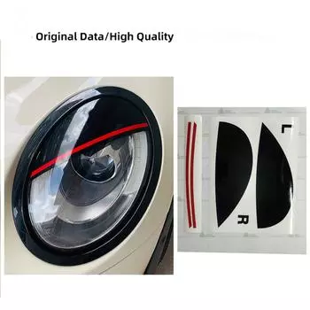 Headlight Double Eyelid Cute Sticker Modified Head Lamp Decal Trim Accessories