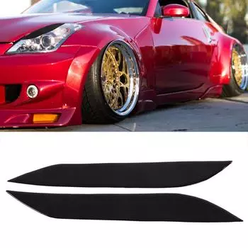 Headlight Eyebrow Trim Headlight Eyebrow Eyelids Trim Decoration Car Light Eyebrow Replacement for 350Z Z33 20032009 чёрный