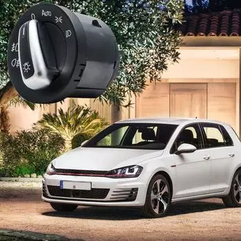 Headlight Switch Fog Light Knob 5ND941431B Professional Headlight Switch Control Fog Lamp Knob Compatible with Golf MK5 MK6 чёрный