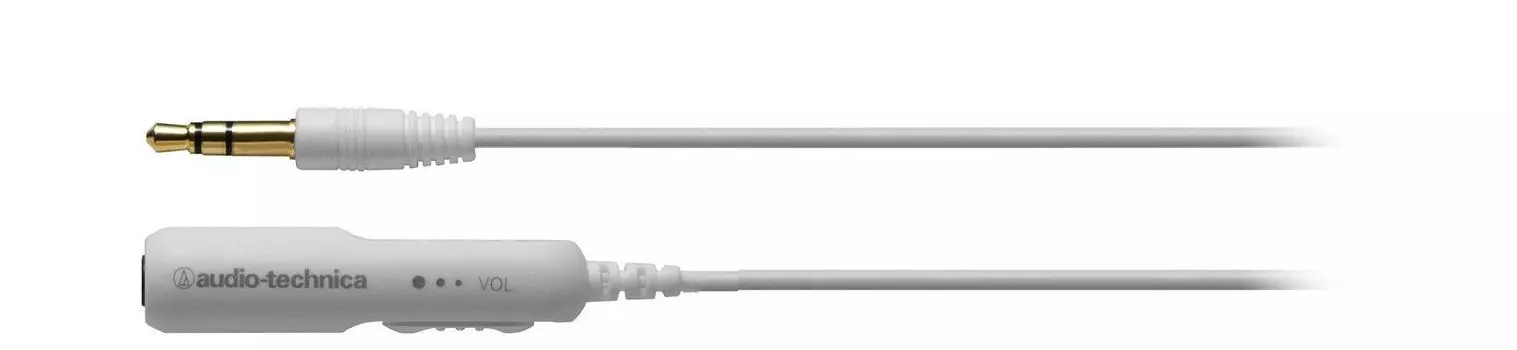 headphone extension cord with volume white WH audio-technica AT3A50ST/0.5