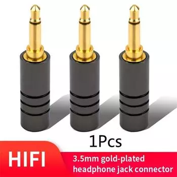 Headphone Jack Connector Wire Connector Hifi 3.5mm 3.5mm Jack Plug Audio Connectors Audio Adapter чёрный