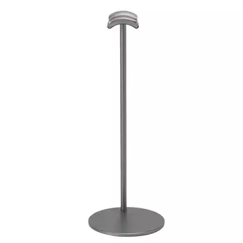 Headphone Stand Aluminum Alloy Headset Holder Earphone Stand with Supporting Bar 10cm Solid Base серый