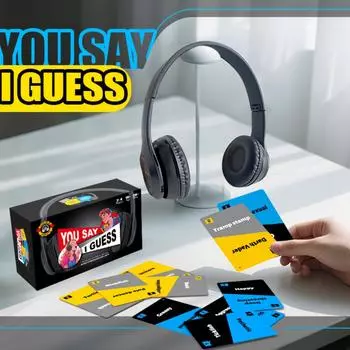 Headphones Party Board Game Card Challenge Cards Parent-child Interactive Headphones Game One Size