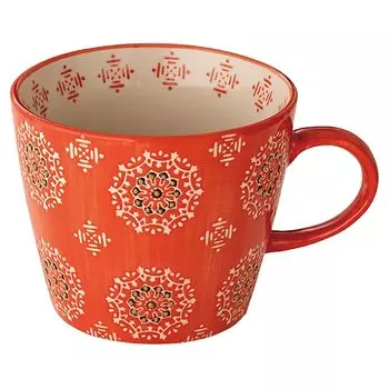 HEADS Handmade Art x 4 pieces HNP-MUG5 Mugs, 11.5 7.5 cm, Red,