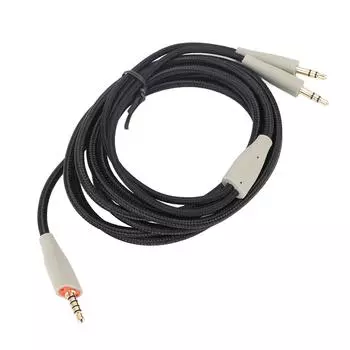 Headset Cable for MMX100 2m Length 3.5mm To Dual 3.5mm Plug PC Headset Replacement Cable Gray серый