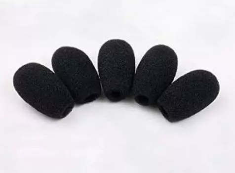 Headset intercom pin microphone microphone sponge black set of 5 total length 3.2cm