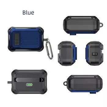Headset Protective Case Armor Buckle Earphone Case XM4 Soft Fashion Stylish Trendy Men-Style Women s Soft Separates Wf-1000 XM4 Earphone Case Sony WF-1000XM4 [Blue buckle] send Hook