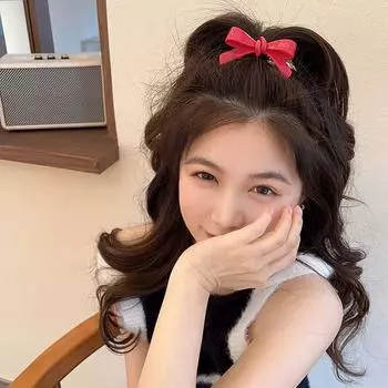 Headwear Children Hair Clips Women Hair Clips Letter Small Duckbill Clips Acetate Bow Hairpins синий