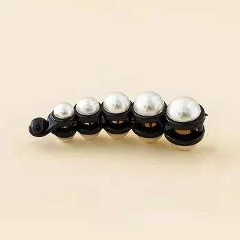 Headwear Elegant Geometric Hairpins Girls Plastic Hair Claws Pearl Barrettes Hair Crabs Banana Hair Clips