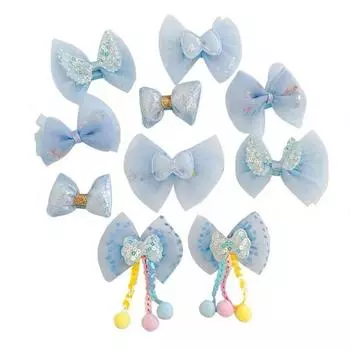 Headwear Pearl Bowknot Hairpin Set Children Hairpin Korean Style Barrette Girl Hair Accessories оранжевый