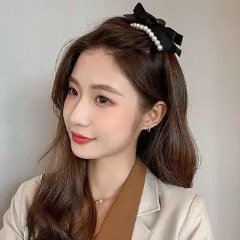 Headwear Pearl Shark Clip Bow Hair Claw Korean Style Crab Clips Women Hair Clips Hair Accessories Pearl