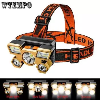 Headwear Torch Outdoor Fishing Light Lighting Mining Lamp Waterproof Rechargeable Strong Light Headlamp Outdoor Searchlight