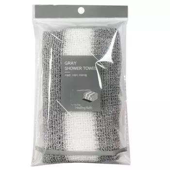 Healing Bath Cool Gray Shower Towel