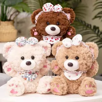 Healing Bear Doll Teddy Bear Plush Toy Couple Bear Doll Children s Soothing Doll Gift Women 22cm