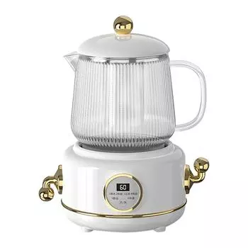 Health Pot нержавеющая сталь стекло многофункциональный мини электрический чайник для заваривания чая для дома и офиса L белый