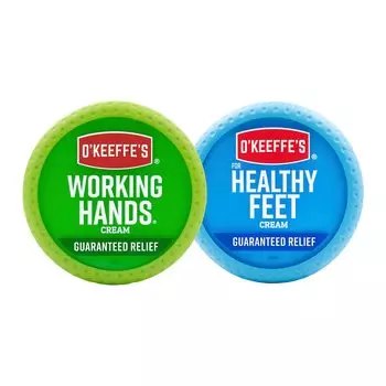 Healthy Feet Working Hands Combo Pack by O Keeffe s 3.2oz (Foot Cream) - 3.4oz (Hand Cream), O Keeffe s