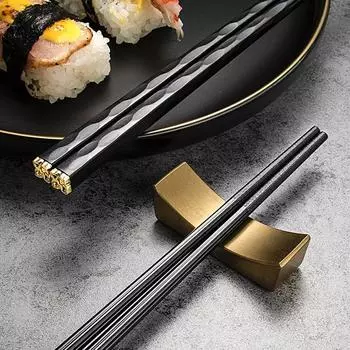 Healthy Japanese Non-Slip Hotel Restaurant Sushi Chopsticks Zinc Zinc Alloy Chopsticks Kitchen Tool Tableware красный