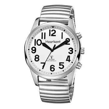 Hearkent Jumbo numbers talking watch, fashion simple watch, self-setting binding, for seniors, visually impaired or elderly people, easy to read and