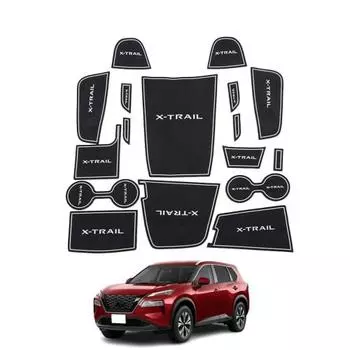 Hearsheng Nissan Новый X-Trail (ТАЩИТЬ) T33 SNT33 Серия T33 (с июля 2022 г.) силиконовый резиновый резиновый коврик для салона, резиновый коврик, коврик для дверного кармана, консольный коврик m