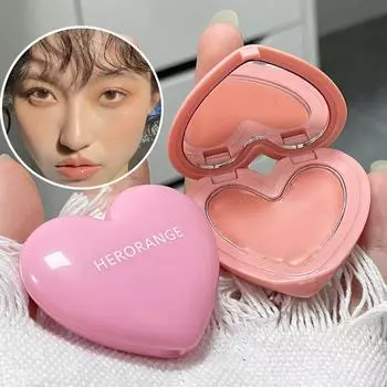 Heart Blossom Одноцветные румяна Love Blush Полупрозрачные с тонким естественным ощущением для контуринга 01#