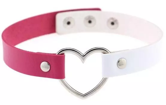 Heart Duo Fuschia-White Choker TU прозрачный