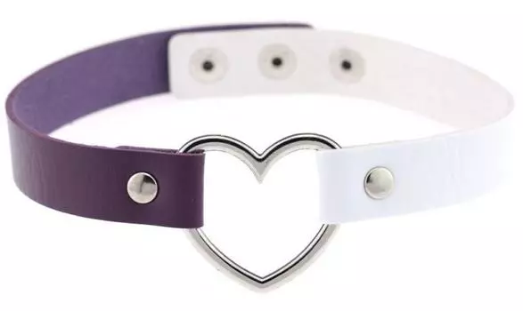Heart Duo Purple-White Choker TU прозрачный