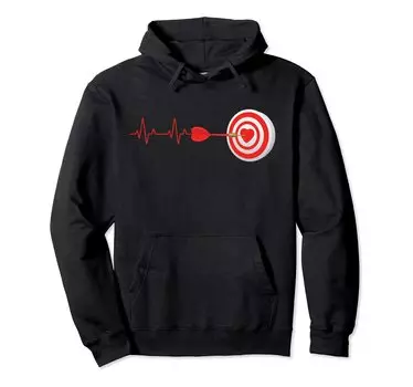 Heart Pulse Метание дротиков Стрела Хобби Игрок в дартс Толстовка чёрный
