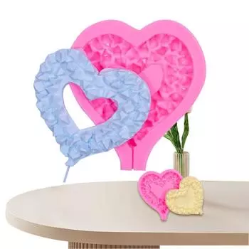 Heart Shaped Fondant Mold 3D Heart Shape Mold For Cake Topper Jewelry Pastry Chocolate Cake Jelly Pudding Handmade Soap Mould