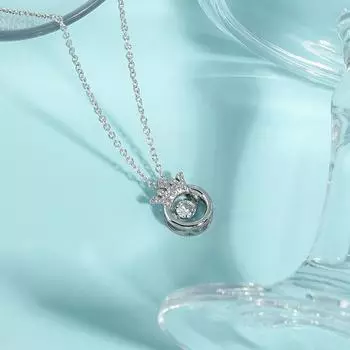 Heartbeat Hollow Подарок на День святого Валентина Цепочка на ключицу Японская и корейская версия Простое и персонализированное умное ожерелье с бьющимся сердцем и короной