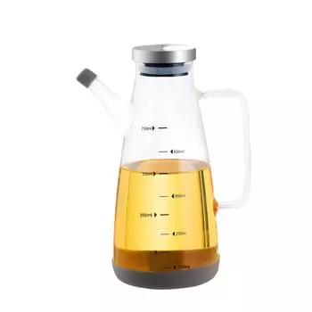 Heat-resistant Glass Drip Spout Oil Kitchen Syrup Bottle Glass Easy-to-Clean Bottle For Olive Bottle Dispenser 750ml