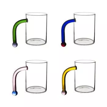 Heat-resistant Glass Mugs High Borosilicate Coffee Cup Glass Cup Milk Tea Juice Cups Drinkware Home Water Glasses 401-500ml