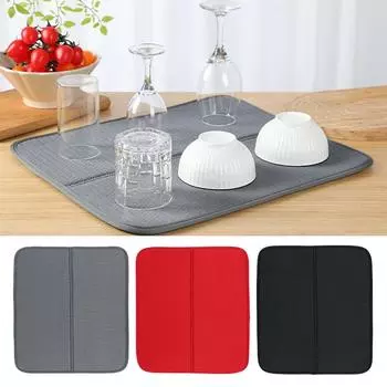 Heat Resistant Placemats Washable Kitchen Table Mats Table Coasters Reusable Dining Table Placemats Hot Plate Mat for Kitchen 33x40cm серый