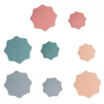 Термостойкие силиконовые коврики под стаканы, подставки под чашки, нескользящие коврики под кастрюли, кружевной узор для домашнего стола, кухонные принадлежности 16cm красный