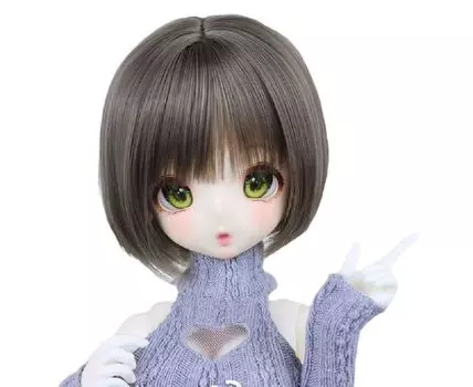 Heat Resistant Wig for Dolls ST166 Bob Hair Light Brown Head Circumference DD Compatible Wig 22-23cm коричневый