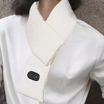 Heated USB Neck Scarf,Heated Wrap,Neck Warmer Heating Pad Neckerchief for Fishing белый