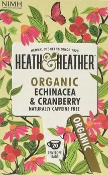 Heath and Heather Organic Echinacea Cranberry Herbal Tea Tea Bag & Decaf/Non-Caffeine