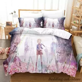 Heaven Burns Red Bedding Set Single Twin Full Queen King Size Bed Set Adult Kid Bedroom Duvetcover Sets Anime Bed 70x133cm 2pcs