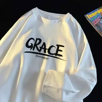 Heavy Cotton Long-Sleeved T-shirt Men s Autumn New Inner Wear Bottoming Shirt Plus Size Top M