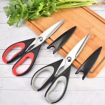 Heavy Duty Barbecue Scissors Stainless Steel Poultry Shear Vegetable Chopper Kitchen Scissors Fish серый