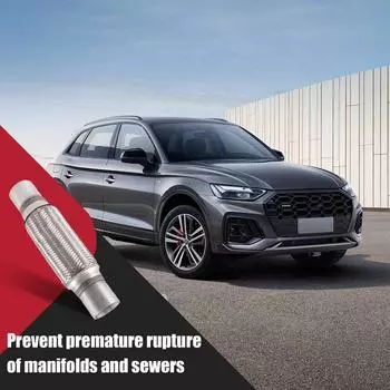 Heavy Duty Exhaust Flex Pipe Double Braid Car Connecting Pipe Automotive Replacement Exhaust Pipes Automotive Accessory For Many